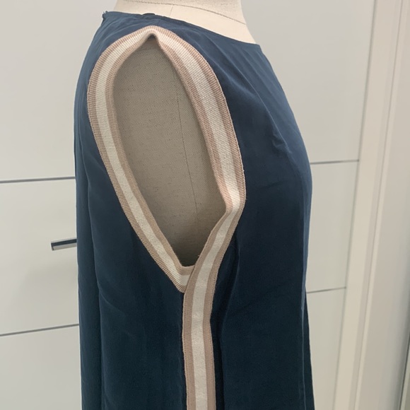 Zara NWT Basic Z1975 Denim Navy Tencel Top Size M - Picture 7 of 14